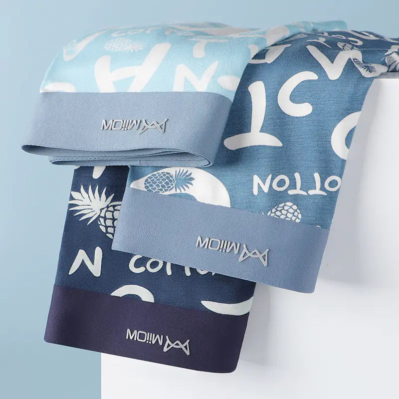 Antibacterial Modal Boxer Pants with Letter Print