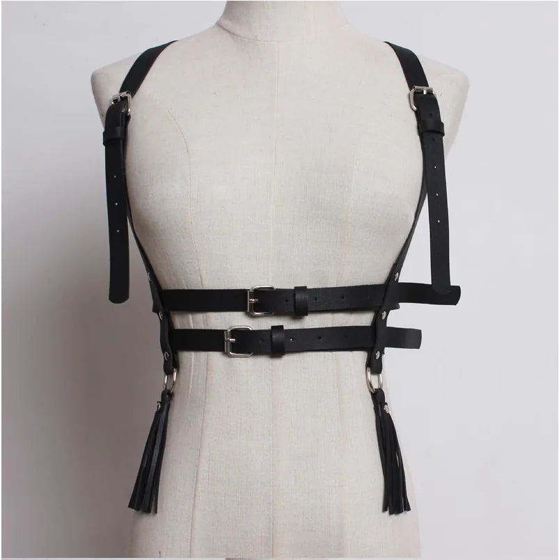 2018 Versatile Dark Style Tassel Waist Belt and Shirt