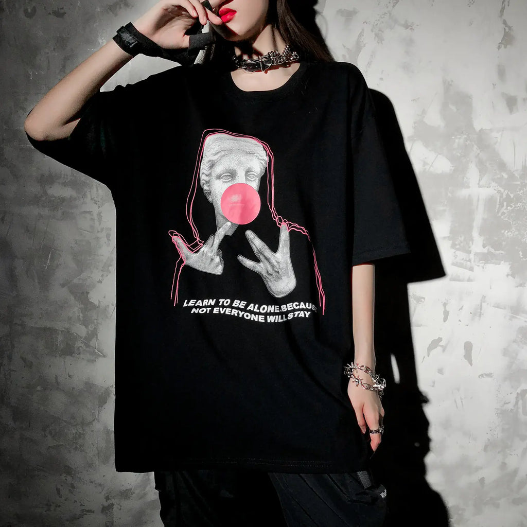 Dark Style Graphic Print Couple T-Shirt for Men and Women