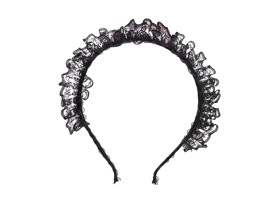 Headband with Floral Lace Decoration