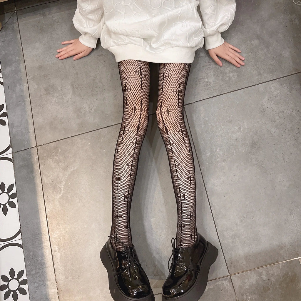 Dark Gothic Lolita Fishnet Stockings and Pantyhose