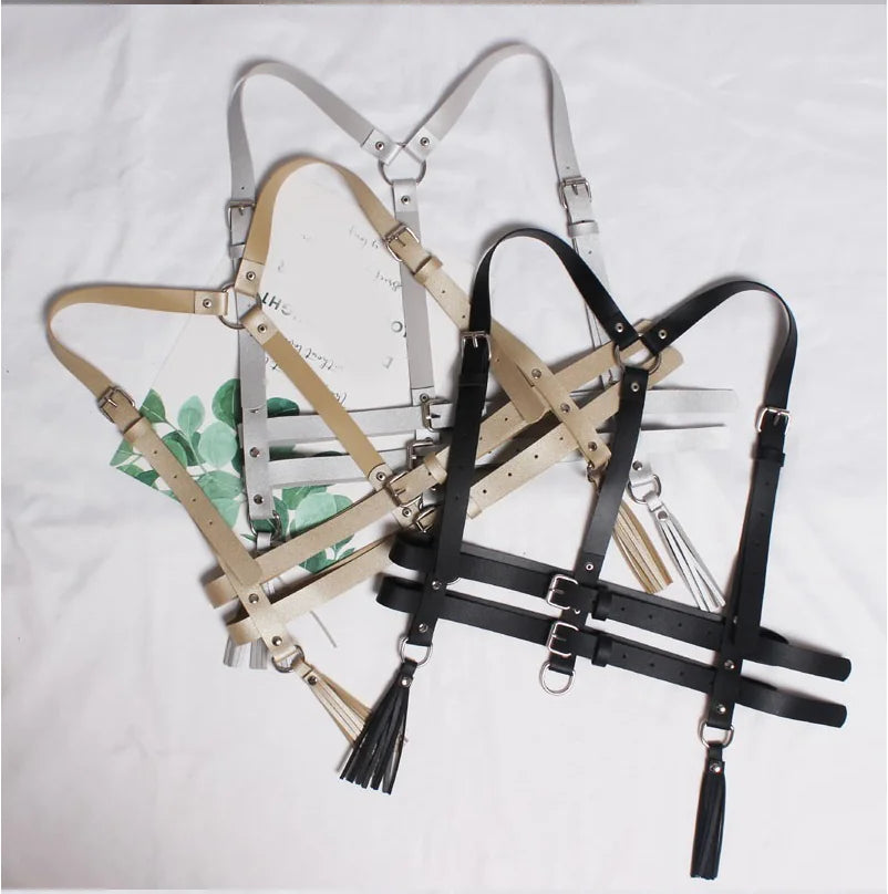 2018 Versatile Dark Style Tassel Waist Belt and Shirt