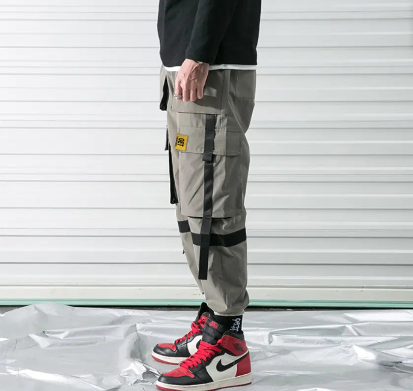 Hip-Hop Loose Cargo Pants with Multi Pockets (Spring)