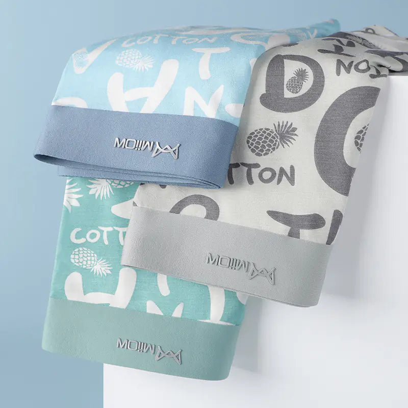 Antibacterial Modal Boxer Pants with Letter Print