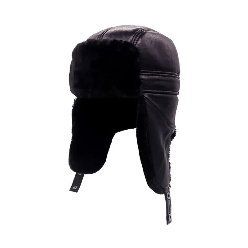 Genuine Leather Warm Winter Hat for Older Men