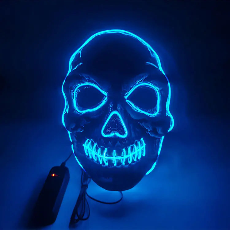 Glow-in-the-Dark Skull Mask for Parties and Events