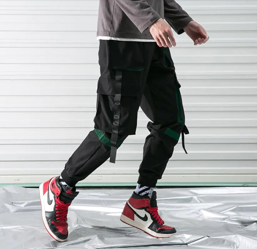 Hip-Hop Loose Cargo Pants with Multi Pockets (Spring)