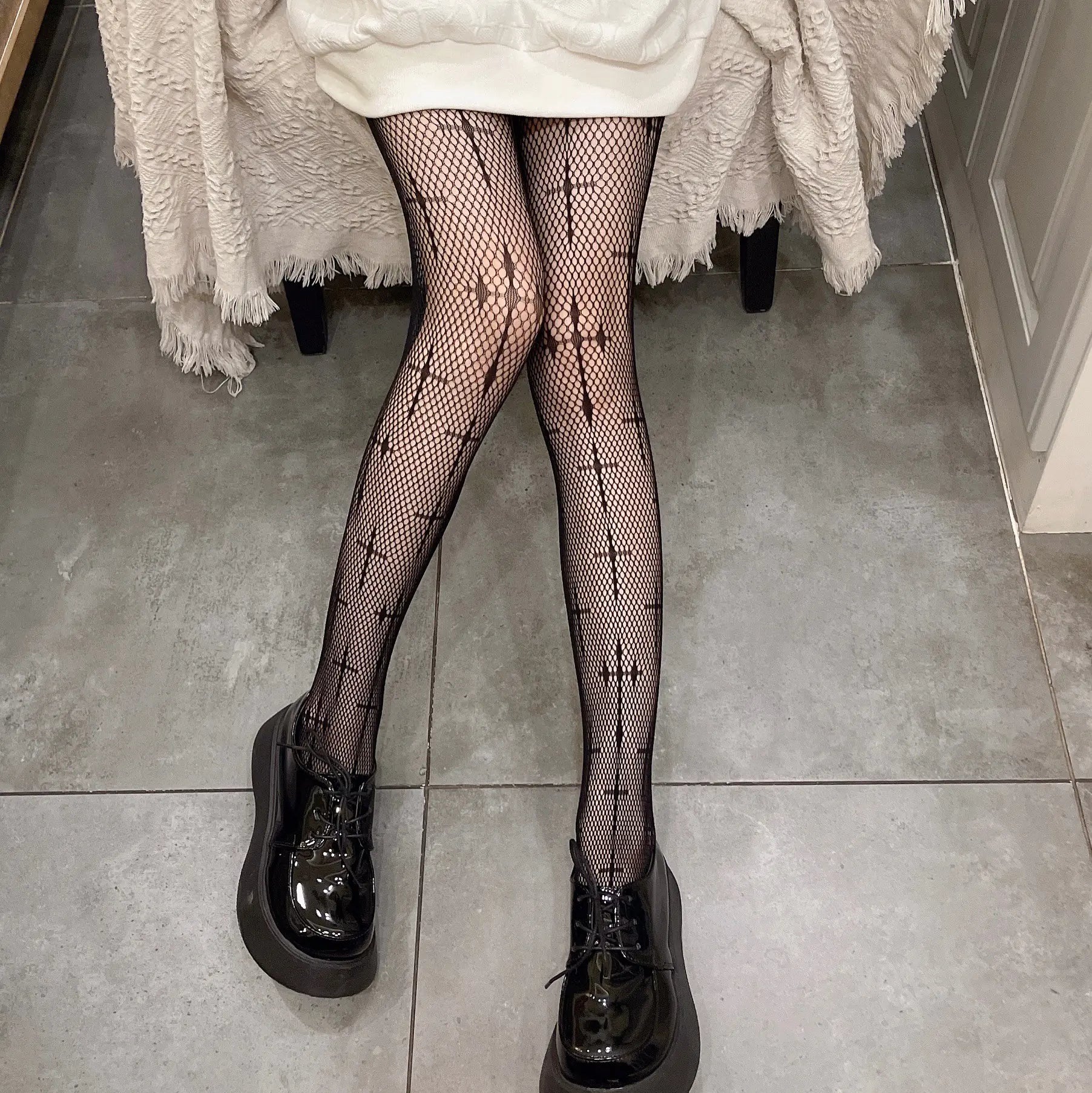 Dark Gothic Lolita Fishnet Stockings and Pantyhose
