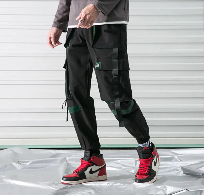 Hip-Hop Loose Cargo Pants with Multi Pockets (Spring)