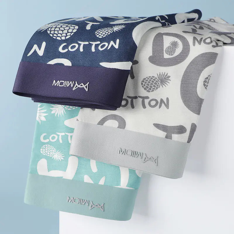 Antibacterial Modal Boxer Pants with Letter Print